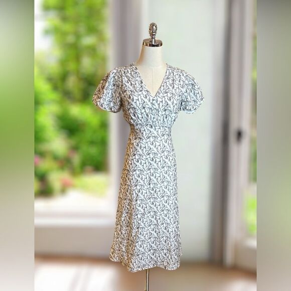 CLUB MONACO MIDI Button Front Dress Size 0 - Picture 3 of 16